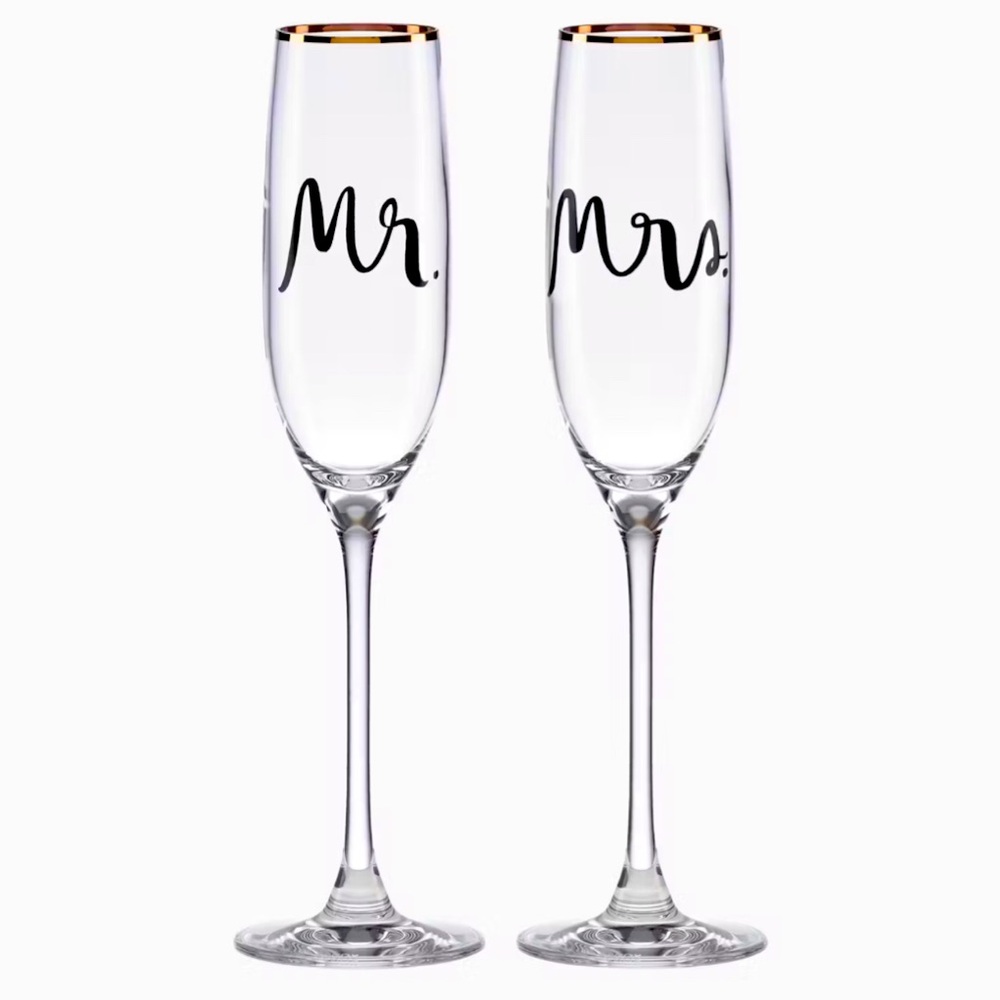 Kate Spade Wedding Party Flute Pair